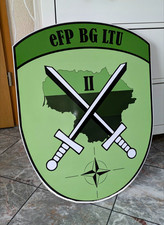 eFP BG LTU Schild Wappen 2.Rotation original Souvenir Litauen Bundeswehr Patch