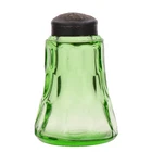 Depression Era Jeannette Honey Comb Green Glass Single Shaker 3 1/2" Tall UV+