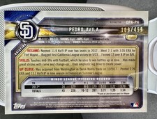 2018 Bowman #CPA-PA Pedro Avila Chrome Prospect Autographs Refractor /499