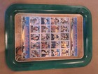 Postmark Originals Legends of the West Metall Serviertablett grün Stempel Muster