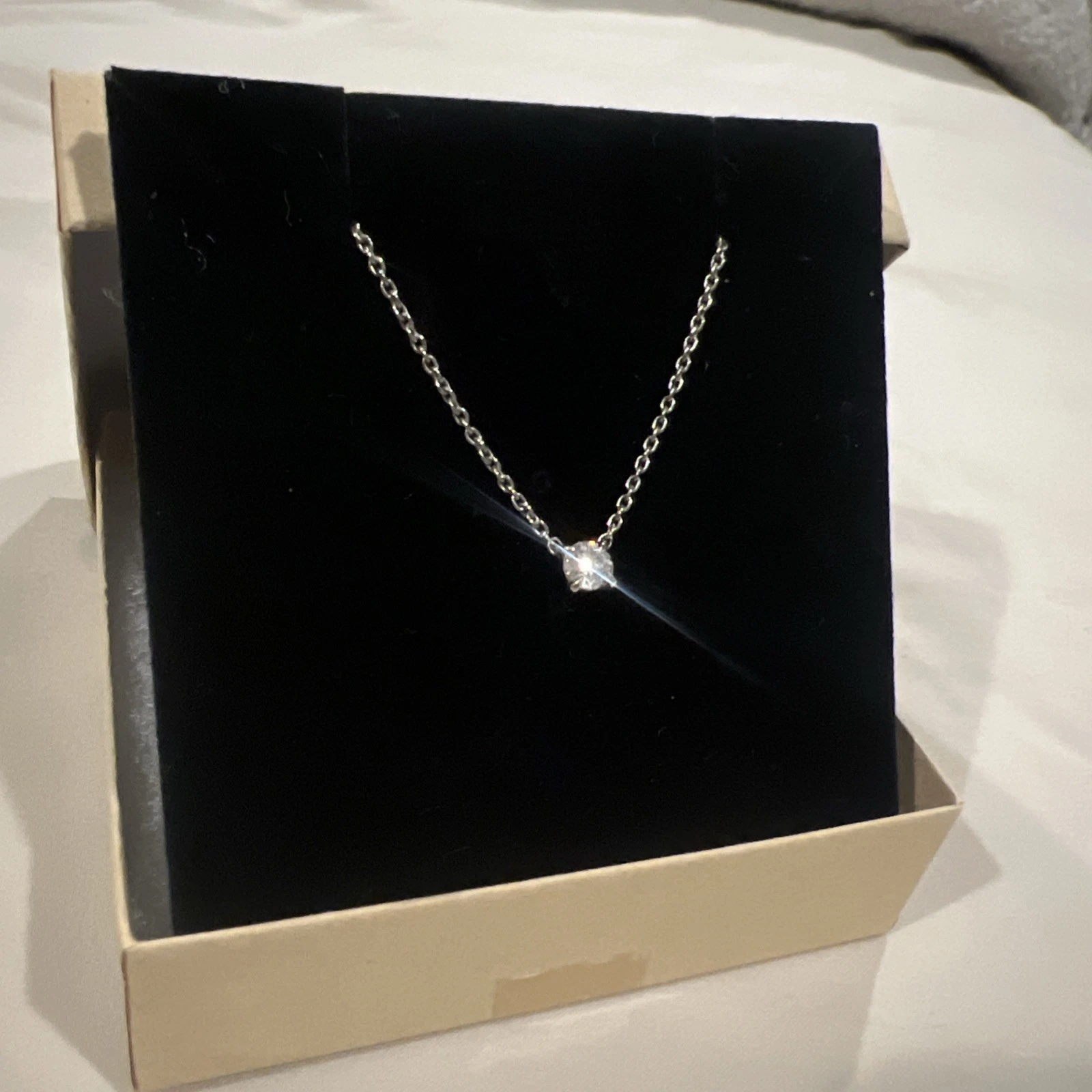 1/2 Carat Lab Grown Diamond Necklace With Sterling Silver Chain  Brilliant Earth