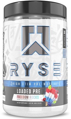 Ryse Loaded Pre Workout Powder  Freedom Rocks  Daily PreWorkout for Men & Wom...