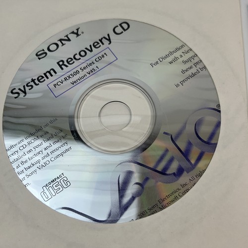Sony Vaio Laptop System Recovery Discs Drivers Applications 6 CDs PCV-RX500 - Picture 3 of 8