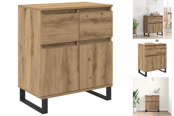 Sideboard Artisan-Eiche 60X35X70 Cm Verbundholz Und Eisen-image