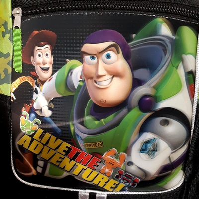 Toy Story Book Backpack Buzz Lightyear Bag Zipper Front Pocket NWT NWT Disney Boys Blue Toy Story Buzz Lightyear Super Hero  main image 3