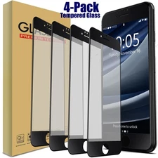 4x Full Coverage Clear Tempered Glass Screen Protectors For iPhone SE 2020/2022
