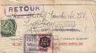 GREAT BRITAIN: Adress label Glasgow to Netherlands 1928, returned, postage due.