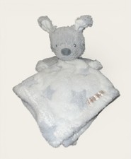 Blankets And Beyond Gray White Puppy Dog Star Plush Baby Lovey Security Blanket