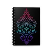 Rainbow Mandala Notebook  Spiral Ruled Journal