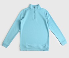 Peter Millar Youth Collection Perth Blue Performance Quarter Zip Size M 9/10