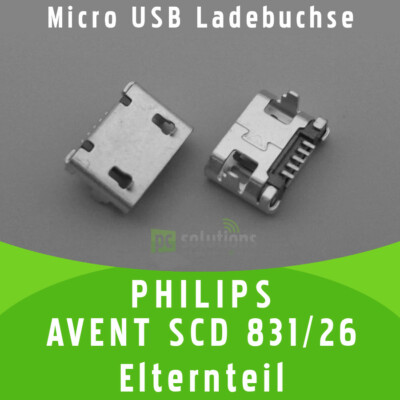   PHILIPS AVENT SCD 831/26 ELTERNTEIL Micro USB Ladebuchse Buchse Port Connector