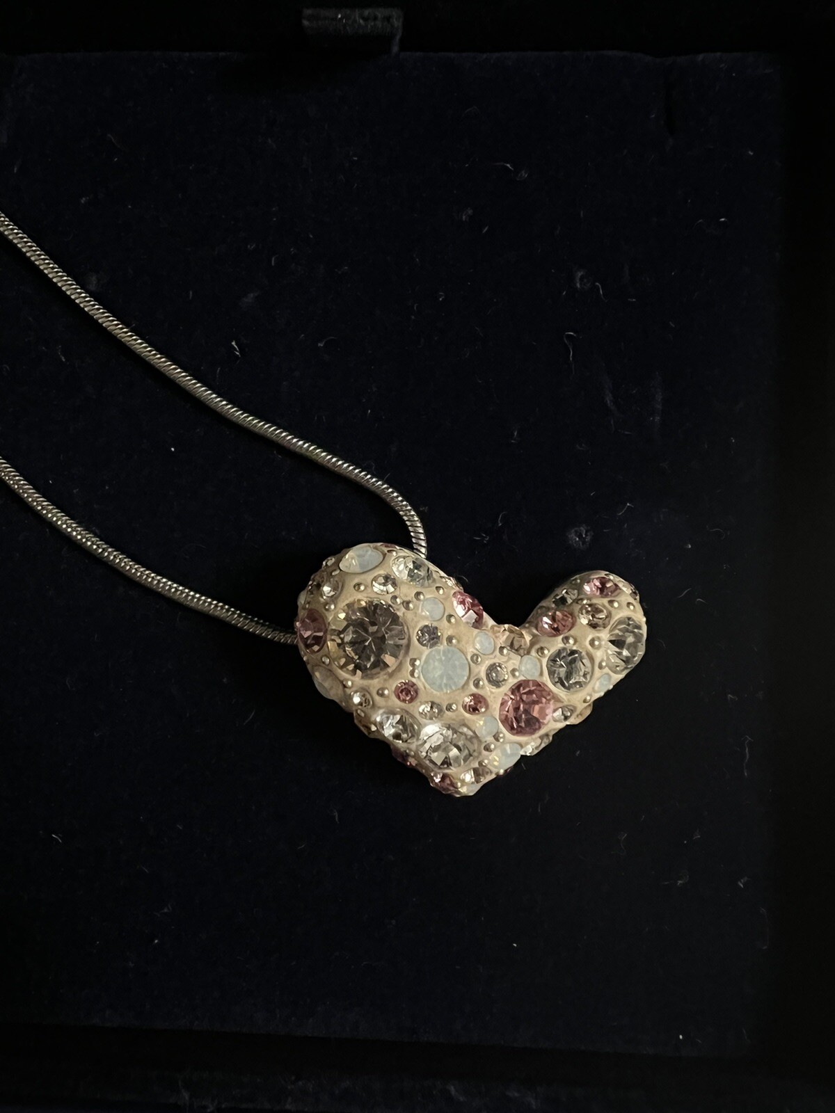 Swarovski Crystal Heart Pendant Necklace. See Description. eBay
