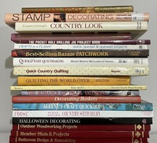 20 Book Lot Crafting Quilting Scrapbook Crafts Home Decor Carpentry Repair Style