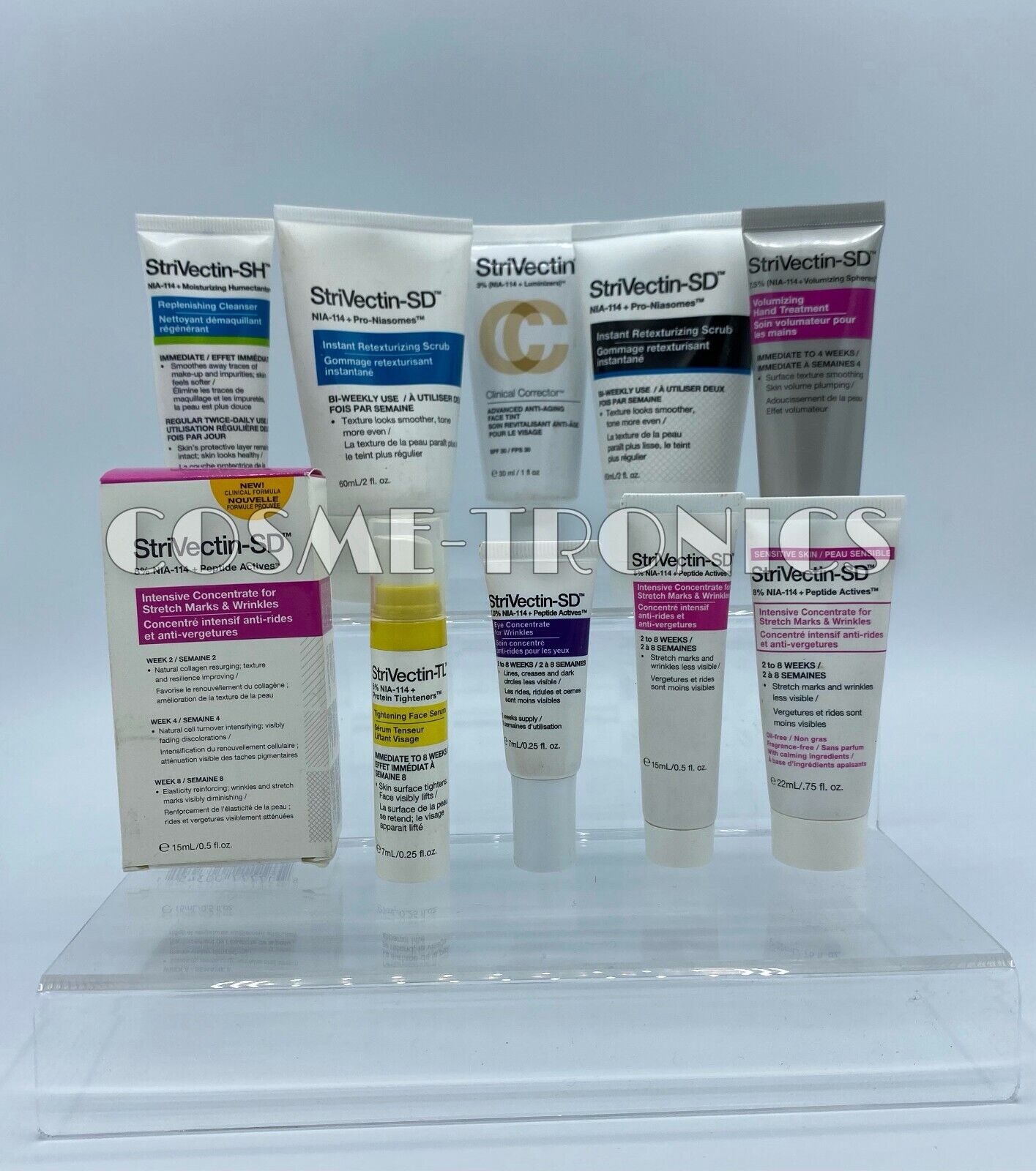 StriVectin 10 PC Travel/Gift Set - For Stretch Marks, Tightening Face, Eye+