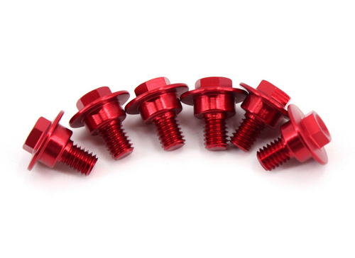 KKE Front Fork Guard Bolts Screw Fit HONDA CR125 250 CRF250R 250X 450R Red 6 pcs - Picture 3 of 7