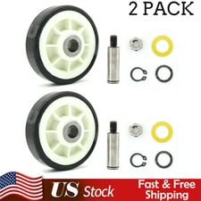 2 Pack 303373K Dryer Roller Wheel Drum Support Kit Including Dryer Drum Support
