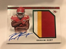 2017 Panini National Treasures KAREEM HUNT RC Auto Jersey 14/27