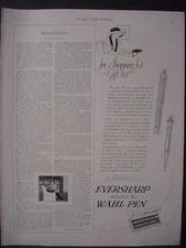 1922 Wahl Eversharp Pen Writing Instruments Vintage Print Ad 12055