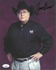 Jim Ross Signed WWE 8x10 Photo #3 JSA COA AEW WWF WCW