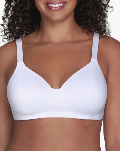 Vanity Fair 71380 Full Figure Wirefree Comfort Bra 36DD White