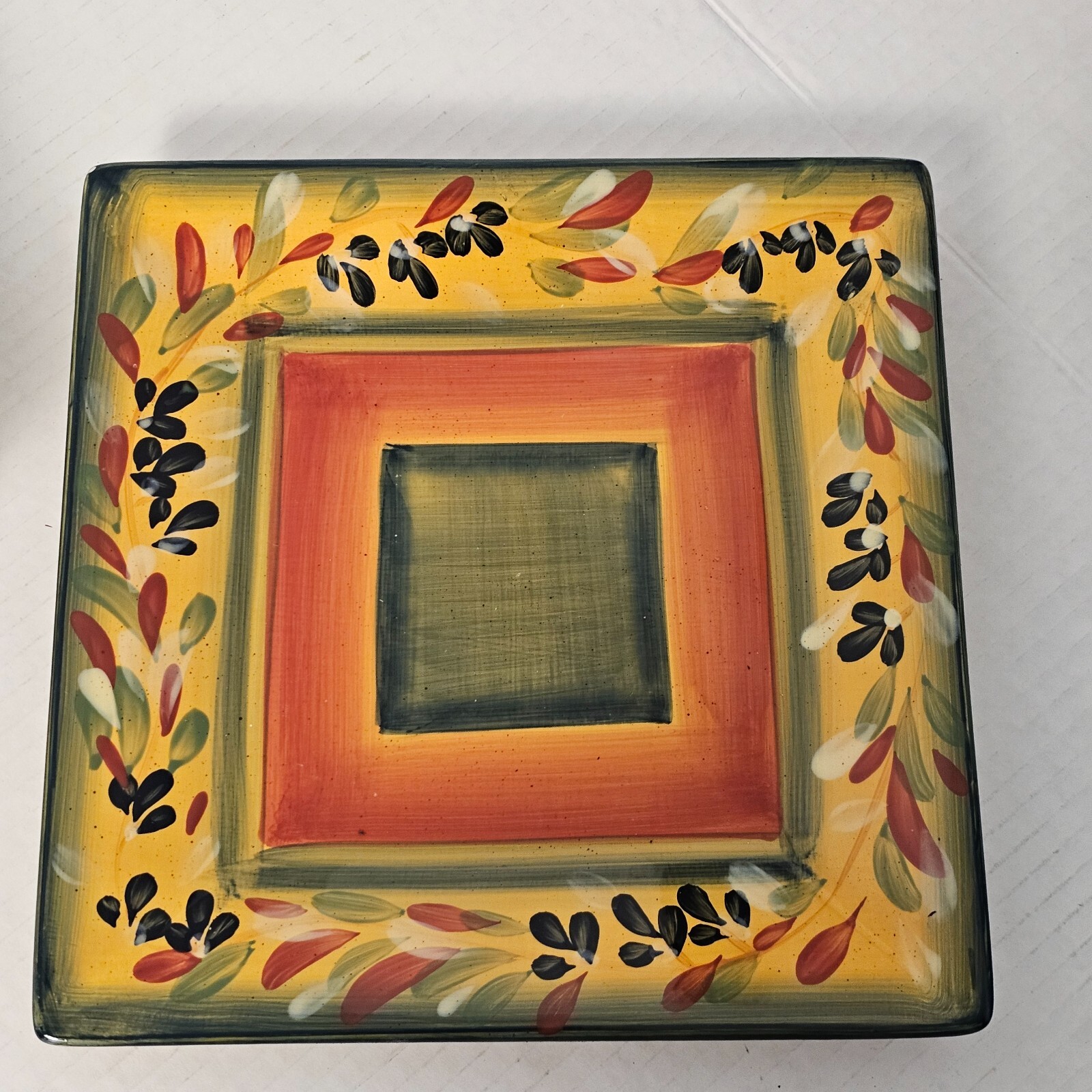 TableTops Gallery LA Province Handcrafted Hand Painted Salad Plates (7