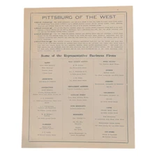 Montana Promotional, Great Falls / Pittsburg of the West Broadsheet 1913