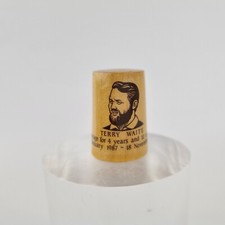 Vintage Wooden Thimble Terry Waite Hostage For 4 Years