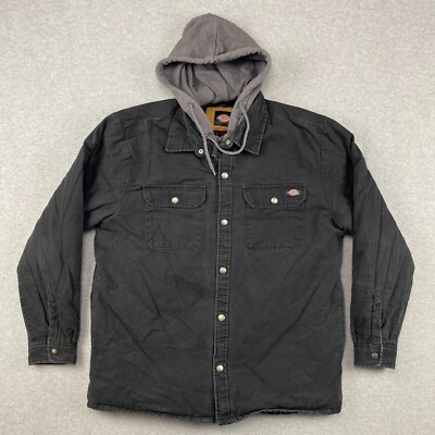 【即日発送】Dickies ワークジャケット Dickies Built to Work Jacket Mens Large Black Canvas Full