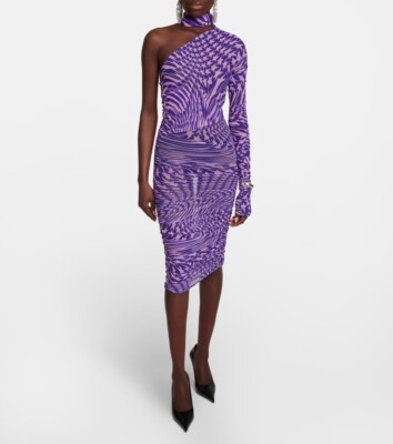 sheer mugler dress Mugler Strapless Sheer Dress in Black