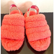 UGG Women's Fluff Yeah Slide Slipper 1095119 Red Currant Size 5