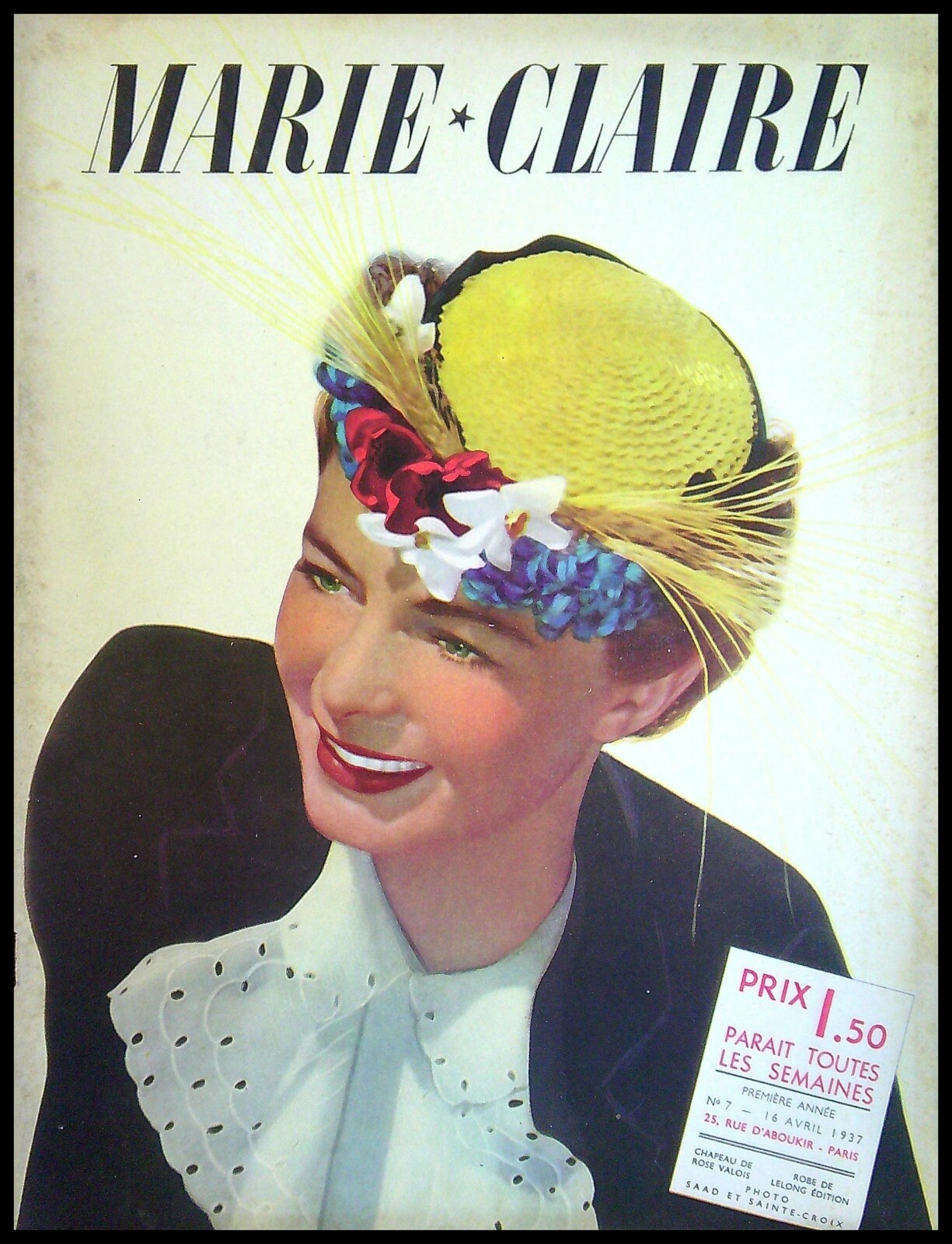 Marie Claire Old Magazine French No 39 - 1937