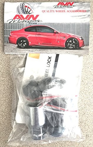 Locking Lug Nuts/Wheel Locks Closed Bulge Acorn/Cone Seat, Black M14x1.5 Qty 4 - Picture 3 of 3