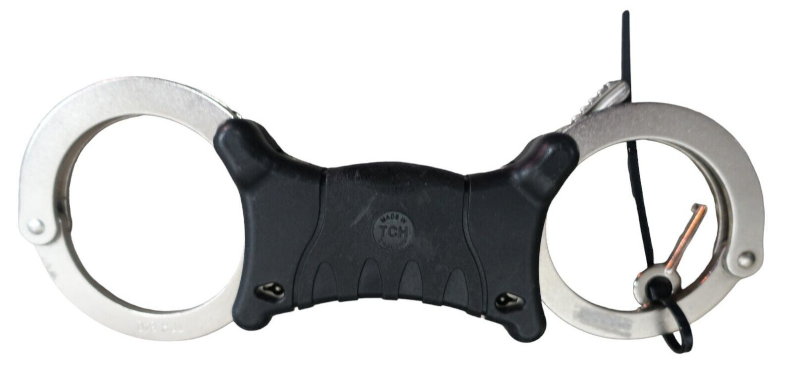 TCH840 Handcuffs Speedcuffs Cuffs Genuine Ex Police Rigid Handcuffs With 1 Key