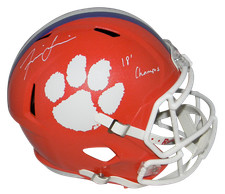 ISAIAH SIMMONS SIGNED CLEMSON TIGERS FULL SIZE SPEED HELMET JSA W/ 18 CHAMPS