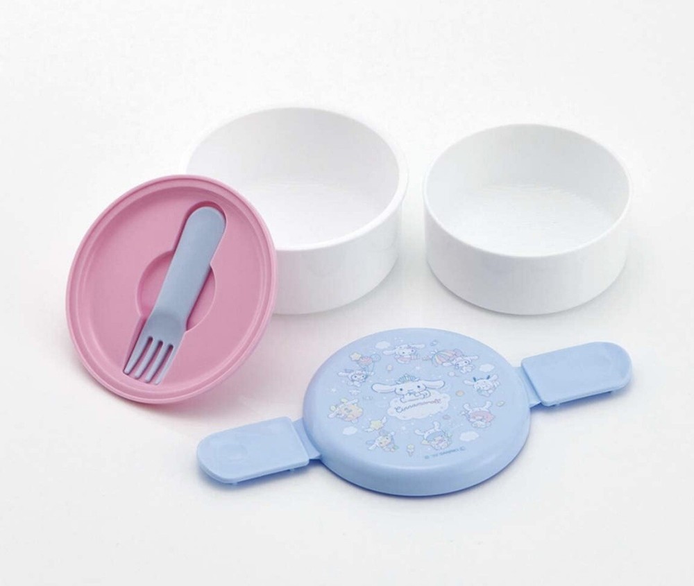 Skater 20th Anniversary Cinnamoroll Sanrio 500ml 2-Tier Round Bento Box Japan