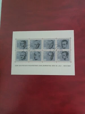 Briefmarken BRD Bund 1964, Mi. 431-438 als Block 3, 20. Juli 1944, gestempelt - Bild 1 von 2