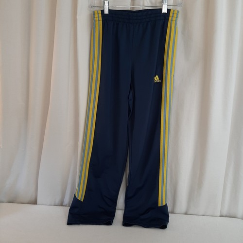 Adidas 3 Stripes Track Sweatpants Jogging RN#88387 CA#40312 Blue/Yellow  Large | eBay