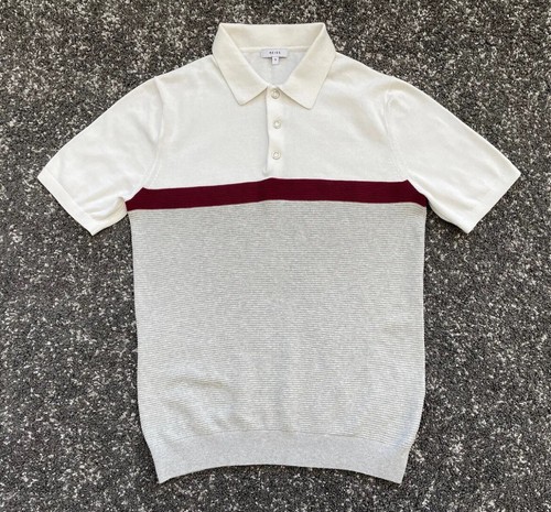 Reiss ‘Christie’ Colourblock Polo Shirt Size Small - Picture 6 of 10