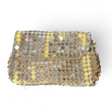 Vintage Gold Tone Mesh Small Coin Purse Wallet Bag Made In Czechoslovakia