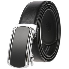 Leisure Men's Leather Belt Automatic Buckle Cow Ratchet Waist Strap Gift Jeans