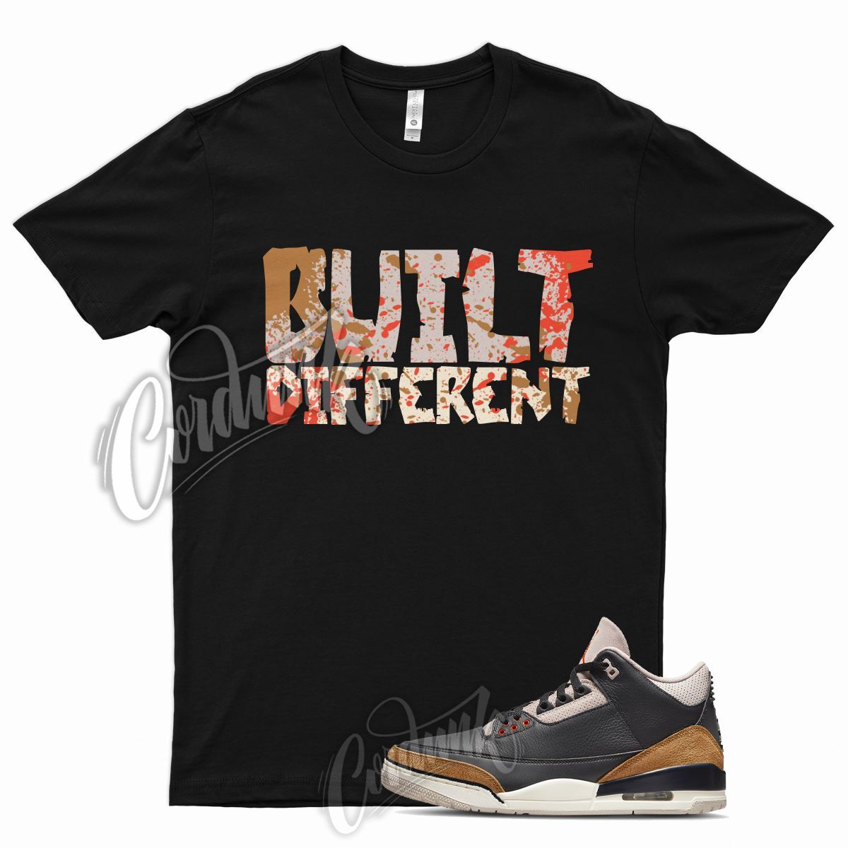 BUILT T Shirt for J6 Desert Elephant Rush Orange Fossil Stone