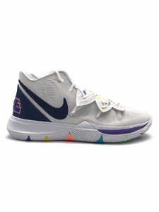 kyrie 5 white deep royal blue