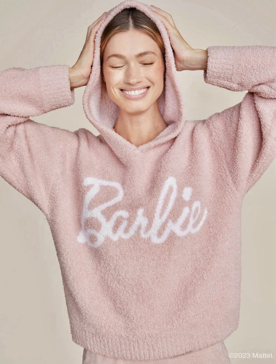 (取寄) ベアフットドリームス レディース コージシック バービー パーカー Barefoot Dreams women CozyChic Barbie Hoodie Dusty Rose/White The CozyChic® Barbie™ Women's Hoodie | Barefoot Dreams®