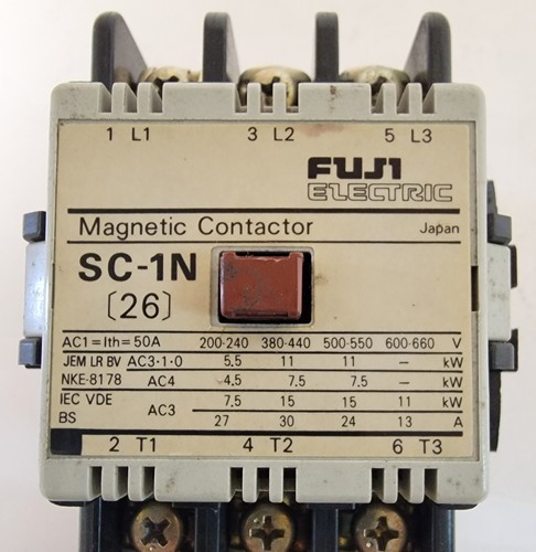 FUJI CONTATTORE MAGNETICO SC-1N, CON RELÈ DI SOVRACCARICO TERMICO FUJI TR-2N. - Foto 5 di 5