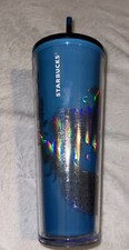Starbucks Christmas 2021 Blue Mermaid 24oz Siren Tumbler