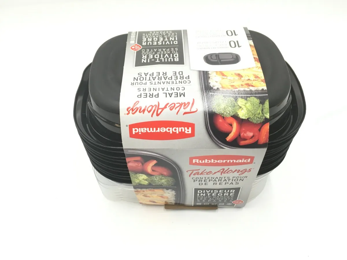 Rubbermaid 20pc TakeAlongs Meal Prep Divided Rectangle Containers Set