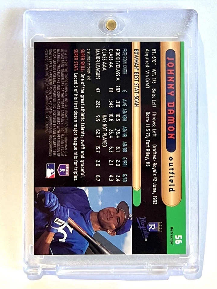 1996 Bowman's Best Refractors #56 Johnny Damon - Image 2 of 2