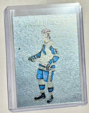 Mike Bossy Platinum Plated Artist Signed "Laval National" Trading Card 1/1