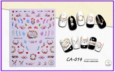 Nail Art 3D Decal Tool DIY Nail Decoration Stickers Flowers and Horns CA014