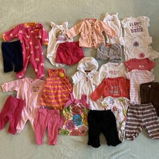 Huge Lot Baby Girl Size 3 Months Clothes Pants Tops Bodysuits Sleepers Shorts